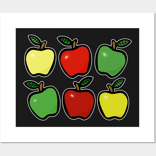 6 Apples Wall Art by RockettGraph1cs